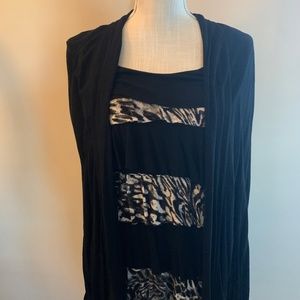 CABLE & GAUGE Animal print ladies top